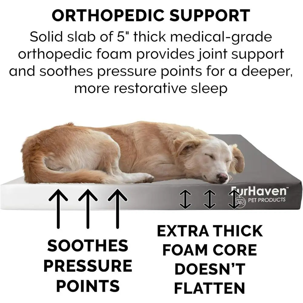 Water Resistant Orthopedic Dog Bed With Removable Washable Cover