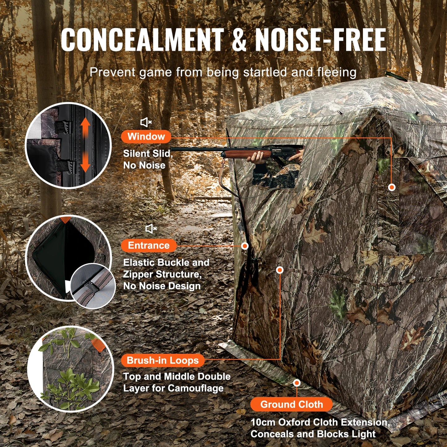 SucceBuy Hunting Blind See Through Ground Blind For 2-3 People