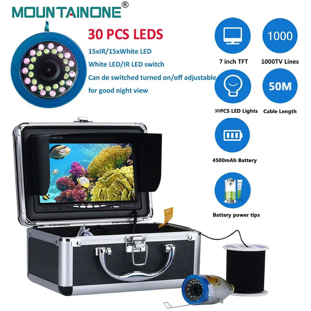MountainOne Underwater Fishing Camera With IR LEDs For Ice