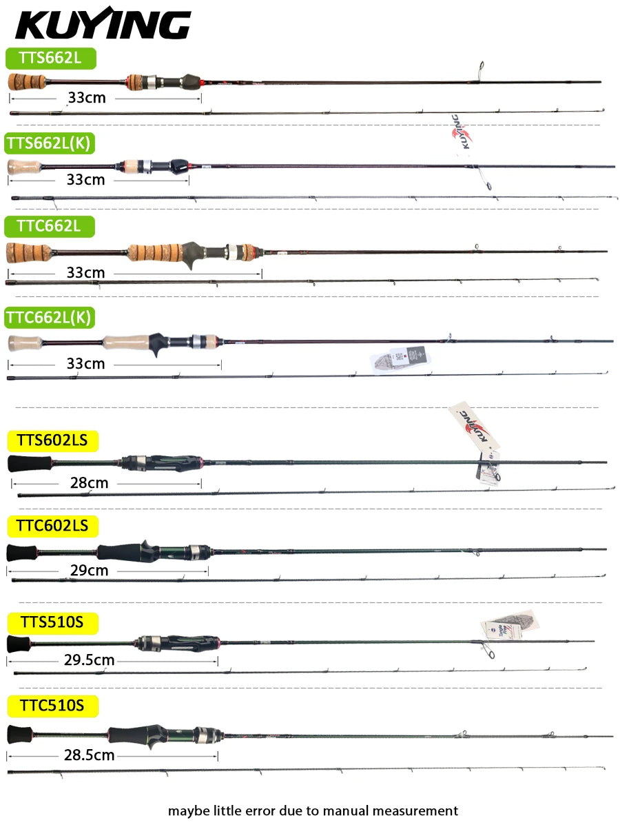Kuying Teton Spinning Casting Rod For Lure Fishing Baitcaster