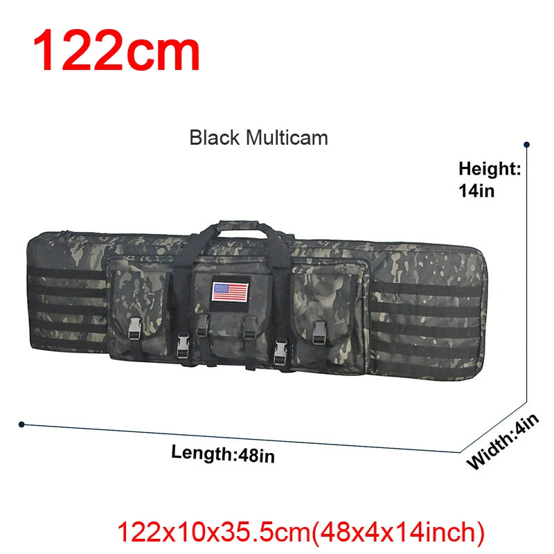 LQARMY Tactical Double Rifle Case Molle Gun Bag For Airsoft