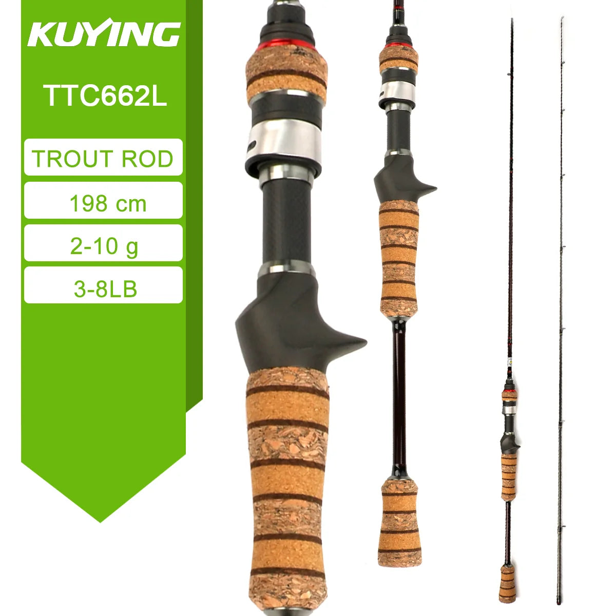Kuying Teton Spinning Casting Rod For Lure Fishing Baitcaster