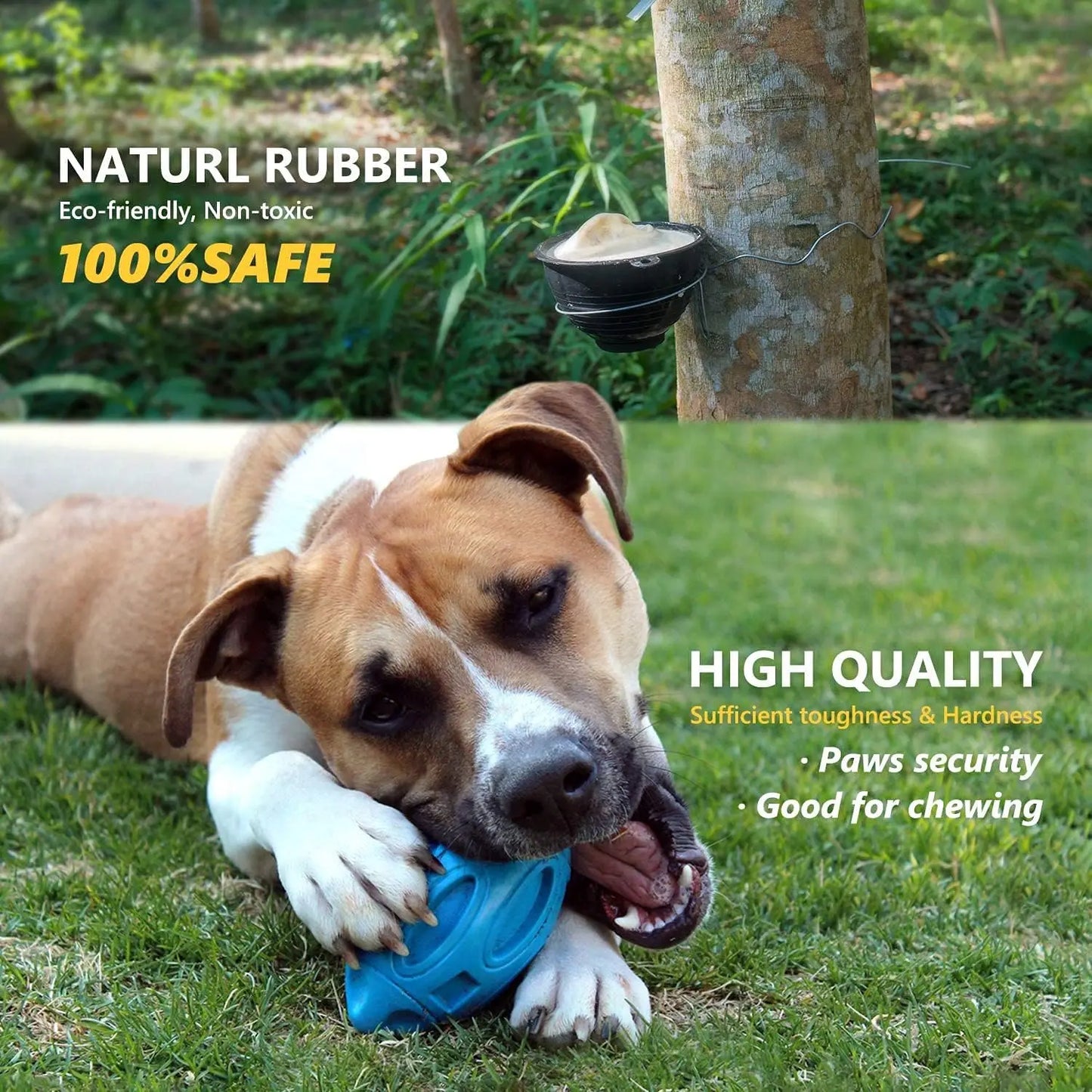 Squeaky Dog Toy Ball For Aggressive Chewers Durable Rubber