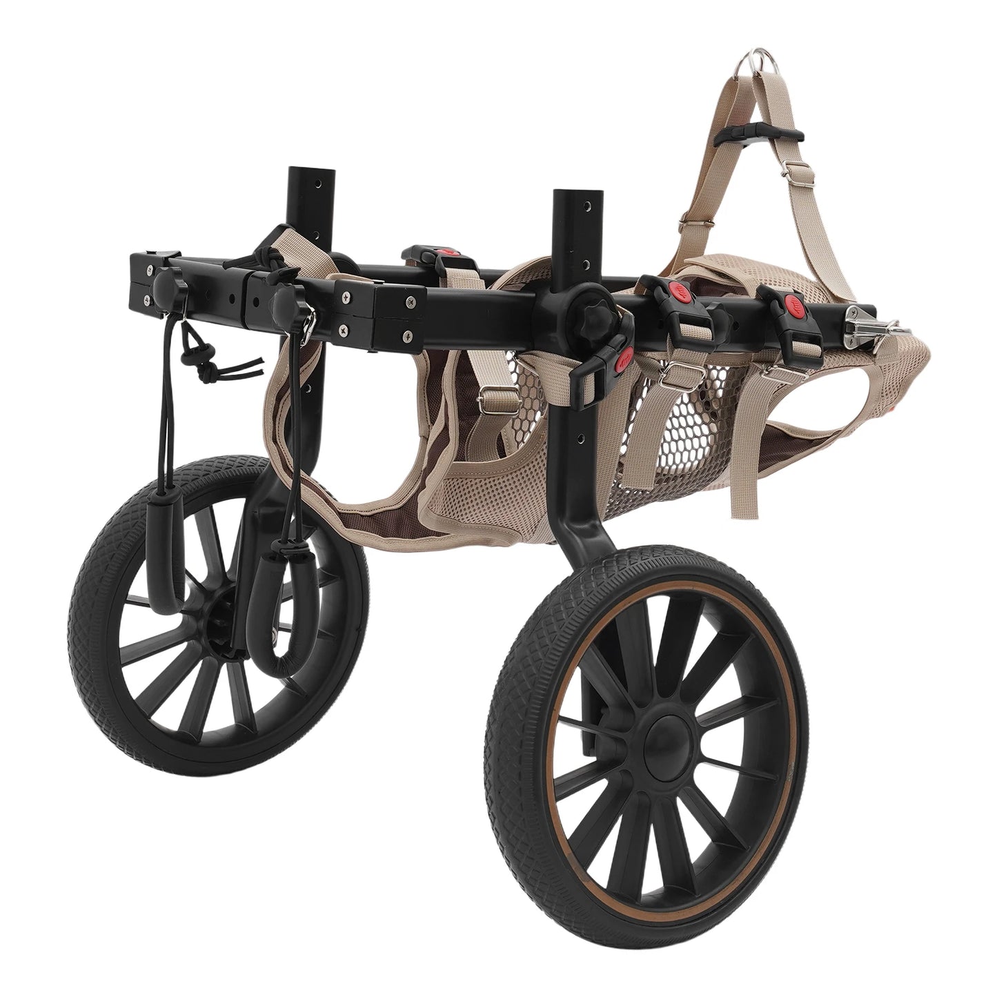 Bymaocar Adjustable Dog Trolley Wheelchair For Hind Leg Support