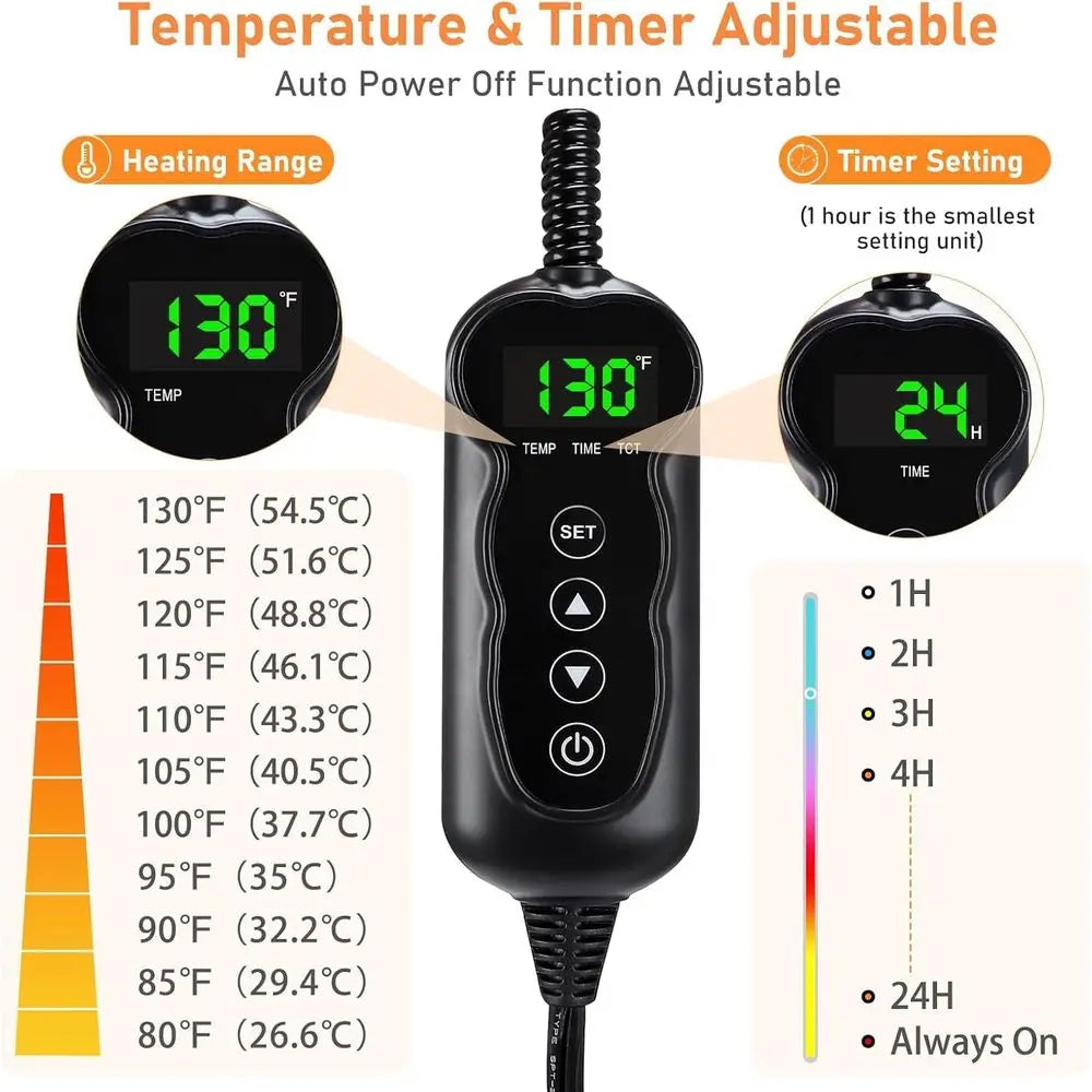 Electric Pet Heating Pad With Adjustable Temperature Waterproof Timer
