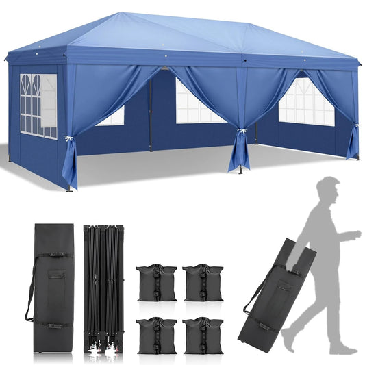 Pop Up Canopy Tent With Sidewalls Outdoor Gazebo Shelter Parties