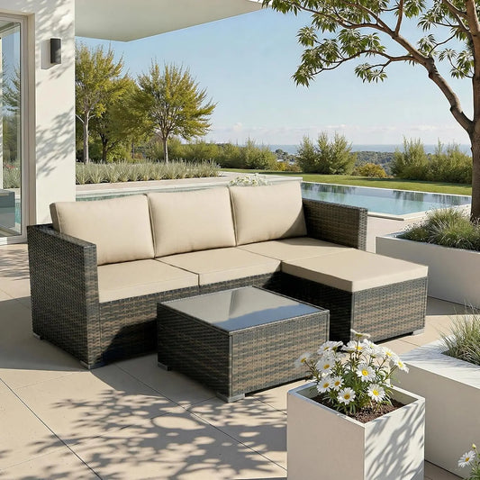 Guangbai All Weather Patio Furniture Set 5 Piece Outdoor